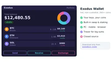 Exodus Wallet: полный обзор 2026 — установка, безопасность, стейкинг и Trezor