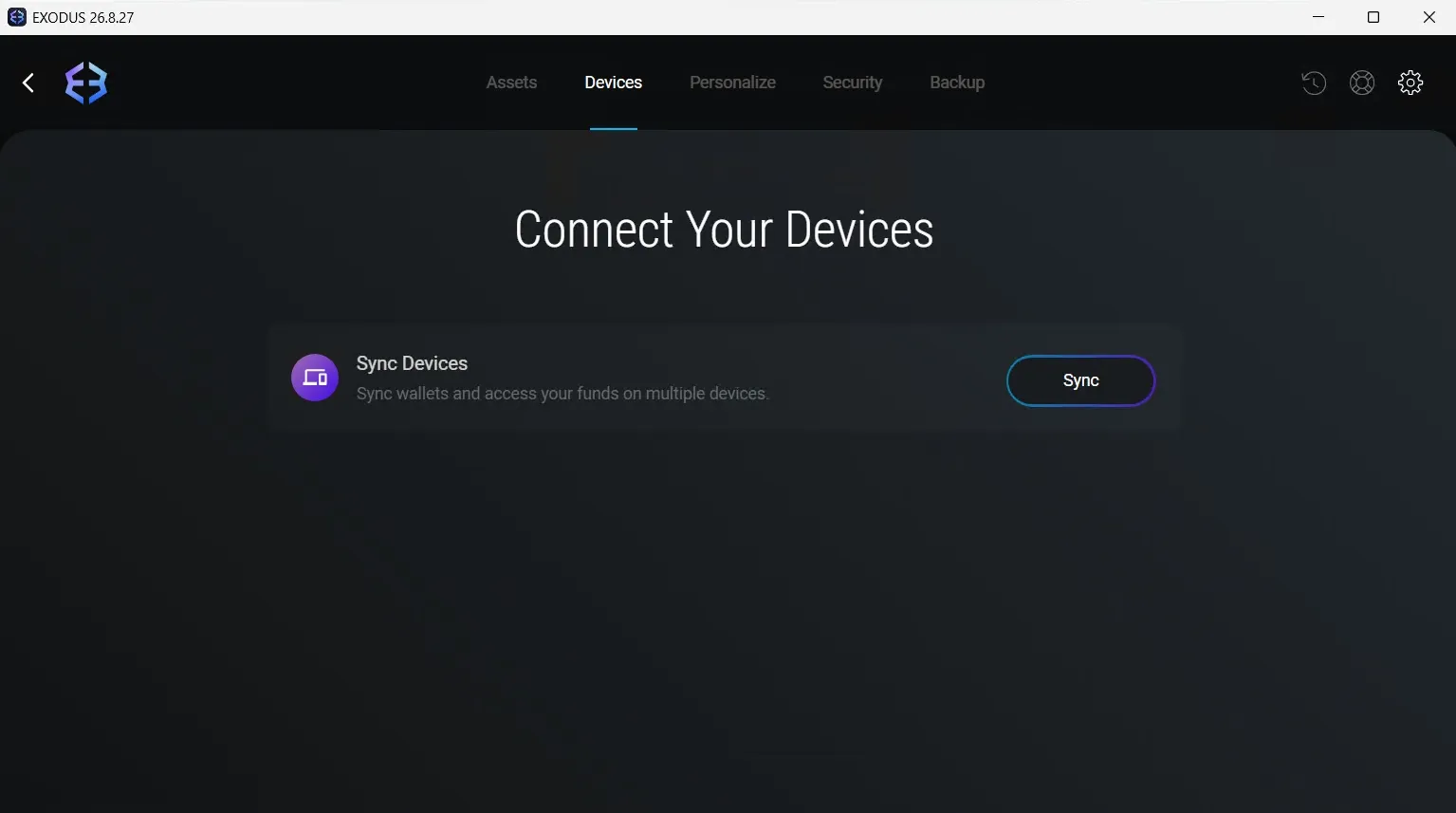 Connecting a Trezor hardware wallet in Exodus settings